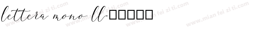 lettera mono ll字体转换